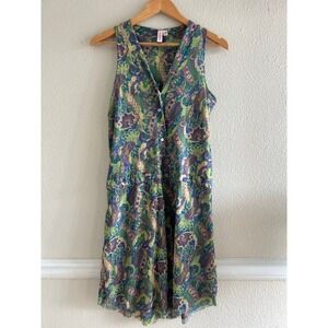 Sweat Pea by Stacy Frati Paisley Mesh Nylon Dress Large Retro Festival Boho